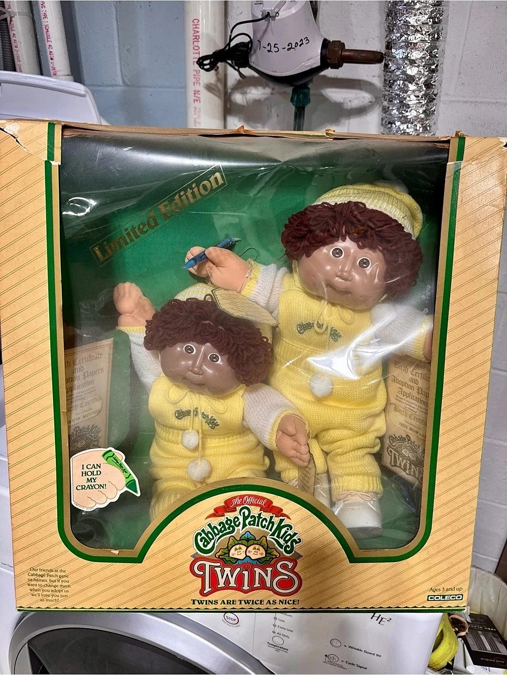 1985 Cabbage Patch Kids Twins Limited Edition Coleco #3901 Box Papers